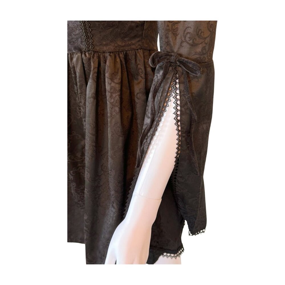 Killstar Velvet Gothic Halter Corset Skater Dress - Picture 3 of 12